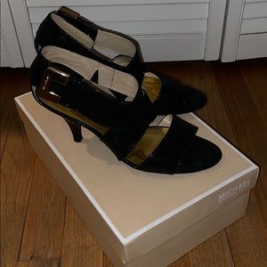 Micheal Kors Black Heeled Sandals